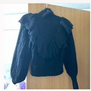 Forever 21 Black Cowl Neck Sweater